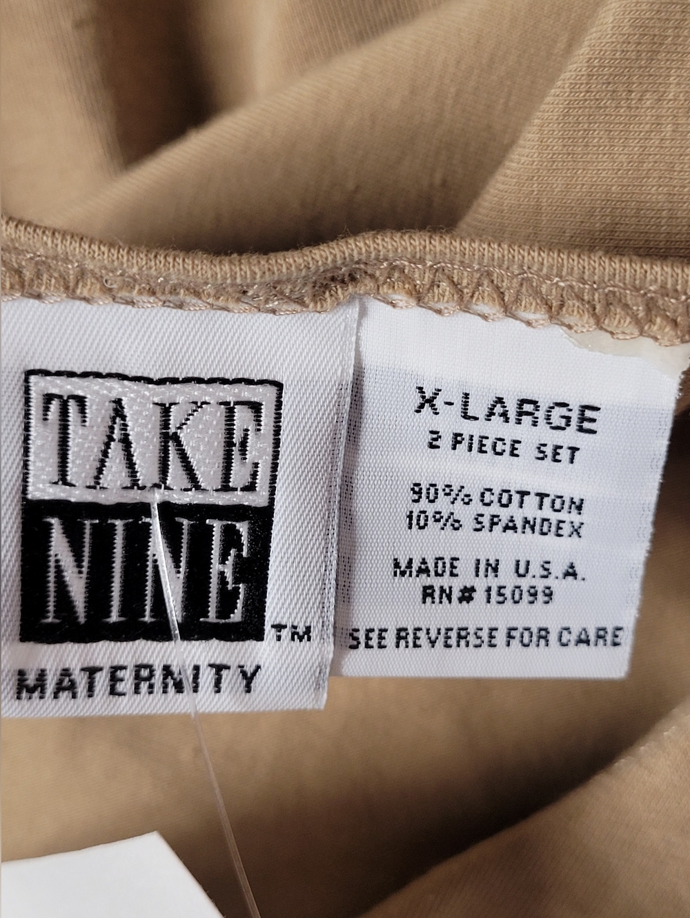 Take Nine XL Maternity Cotton Blend Criss Cross V Neck Tie Back Long Sleeve - Picture 6 of 7